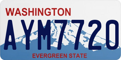 WA license plate AYM7720