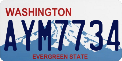 WA license plate AYM7734