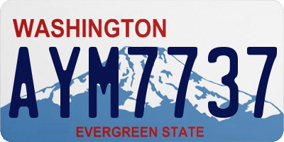 WA license plate AYM7737