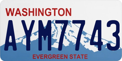 WA license plate AYM7743