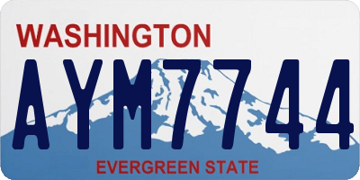 WA license plate AYM7744