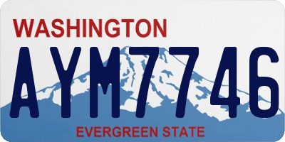 WA license plate AYM7746