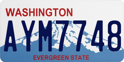 WA license plate AYM7748