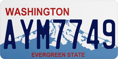 WA license plate AYM7749