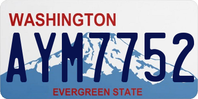 WA license plate AYM7752