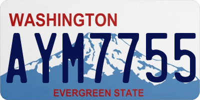 WA license plate AYM7755
