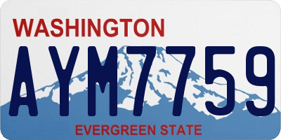 WA license plate AYM7759