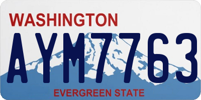 WA license plate AYM7763