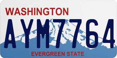 WA license plate AYM7764