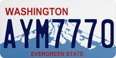 WA license plate AYM7770