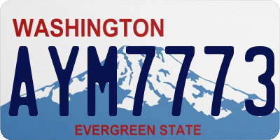 WA license plate AYM7773