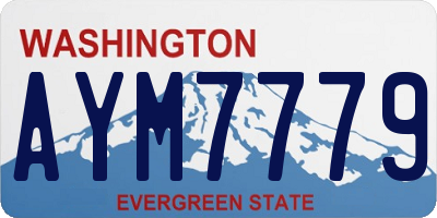 WA license plate AYM7779