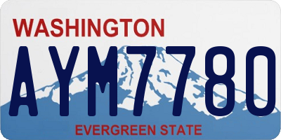 WA license plate AYM7780