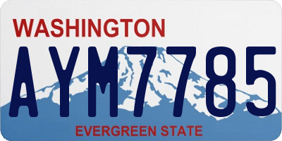 WA license plate AYM7785