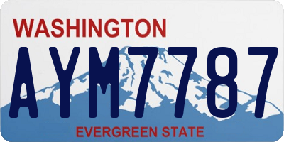 WA license plate AYM7787