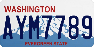 WA license plate AYM7789