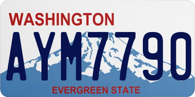 WA license plate AYM7790