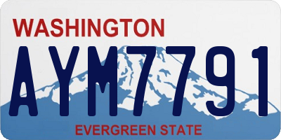 WA license plate AYM7791