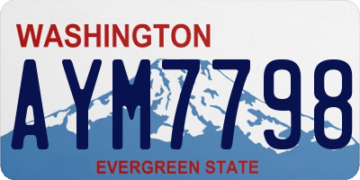 WA license plate AYM7798