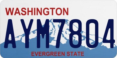 WA license plate AYM7804