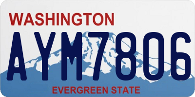 WA license plate AYM7806