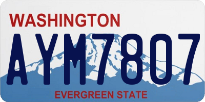 WA license plate AYM7807