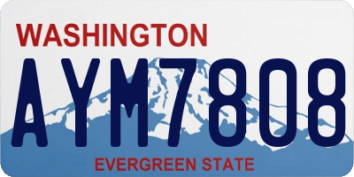 WA license plate AYM7808