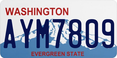 WA license plate AYM7809