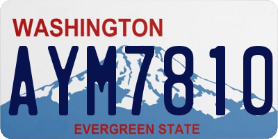 WA license plate AYM7810