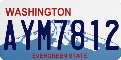 WA license plate AYM7812