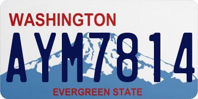 WA license plate AYM7814