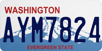 WA license plate AYM7824