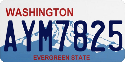 WA license plate AYM7825
