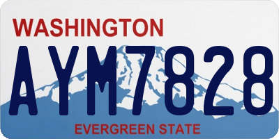 WA license plate AYM7828