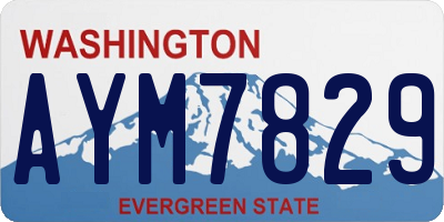 WA license plate AYM7829