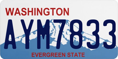 WA license plate AYM7833