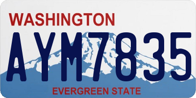 WA license plate AYM7835