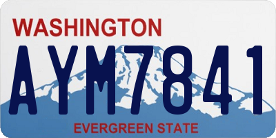 WA license plate AYM7841