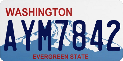 WA license plate AYM7842