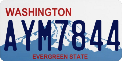 WA license plate AYM7844