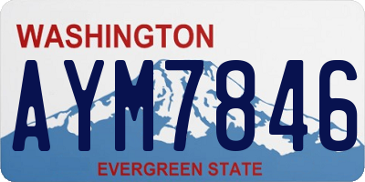 WA license plate AYM7846