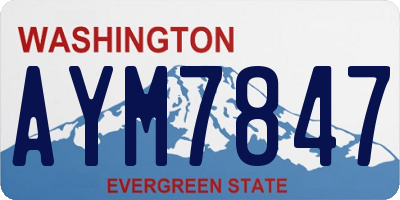 WA license plate AYM7847