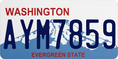 WA license plate AYM7859
