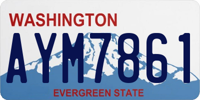 WA license plate AYM7861