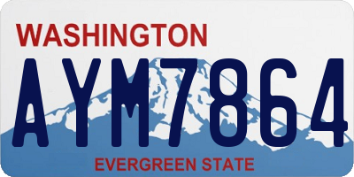 WA license plate AYM7864