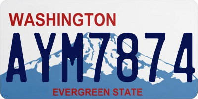 WA license plate AYM7874