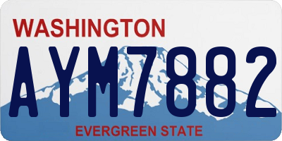 WA license plate AYM7882