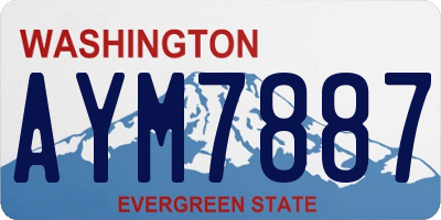 WA license plate AYM7887