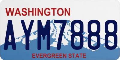 WA license plate AYM7888