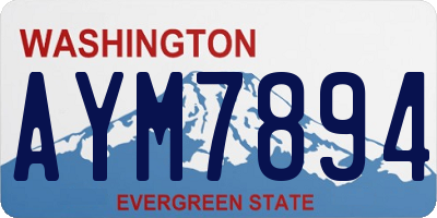 WA license plate AYM7894
